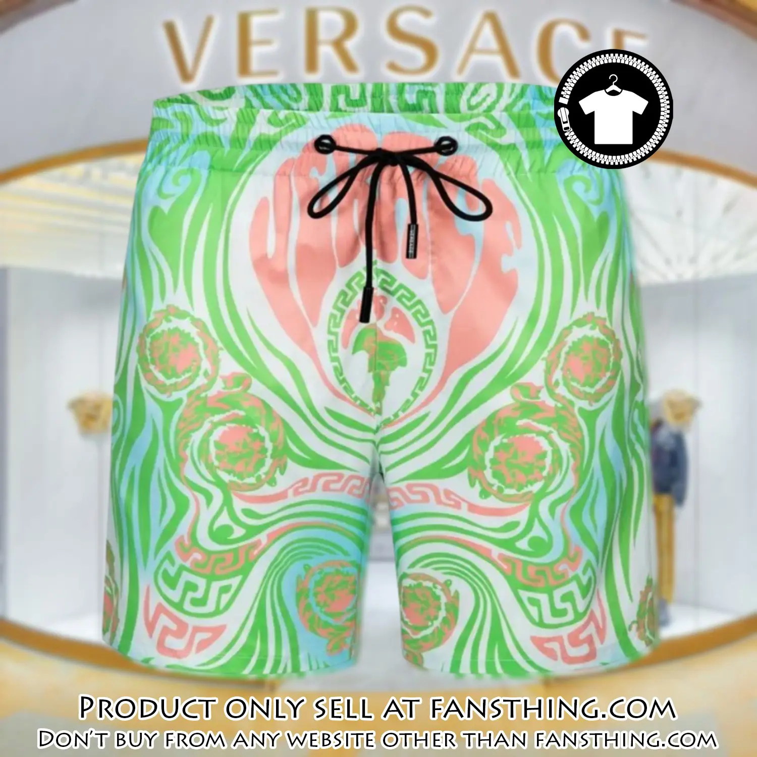 Versace hot 3d luxury all over print shorts pants for men fst5707129
